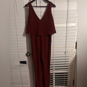 Forever 21 Elegant Burgundy Jumpsuit